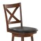 Flash Furniture Felicity Wood Classic Crossback Swivel Counter Height Barstool w/Padded Blk LeatherSoft Seat, Oak ES-UN1-24-OAK-GG - alternate 4